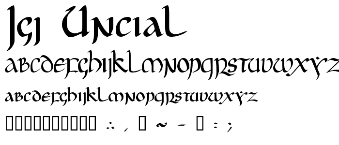 JGJ Uncial font